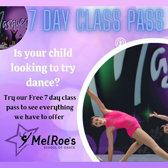 7 Day Class Pass for MelRoe's School of Dance in Liberty Missouri