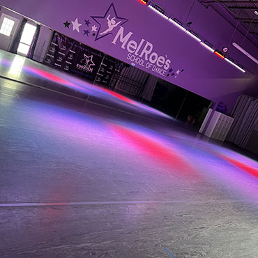 MelRoe's Dance Studio in Liberty Missouri is proud to offer a state-of-the-art dance studio with 3 dance studios with professional floors with marley overlay, 30 foot spring floor for tumbling, 40 foot air track system for tumbling, student dressing room, large lobby for parents, student and parent break room area.