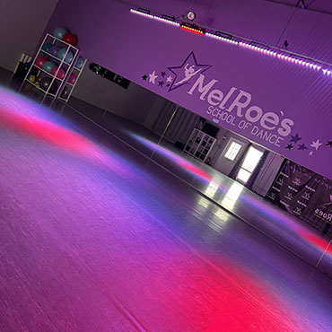 MelRoe's Dance Studio in Liberty Missouri is proud to offer a state-of-the-art dance studio with 3 dance studios with professional floors with marley overlay, 30 foot spring floor for tumbling, 40 foot air track system for tumbling, student dressing room, large lobby for parents, student and parent break room area.